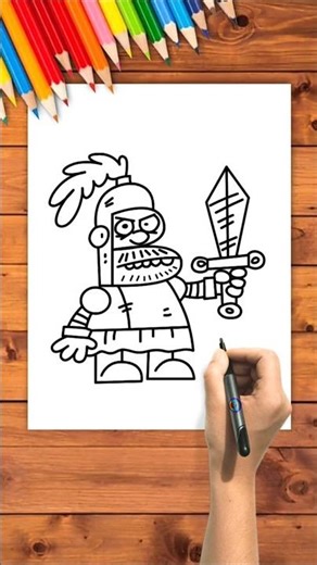 How to Draw a Cute Cartoon Knight | Easy Step-by-Step Drawing for Kids