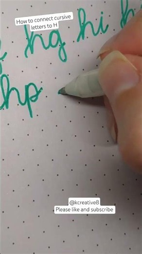 How to connect cursive letters to H