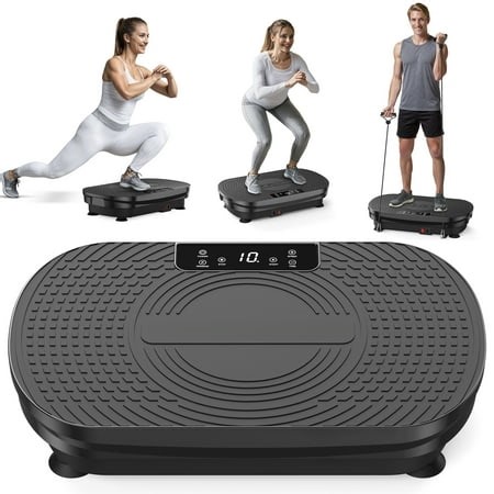 UPGO Vibration Plate Exercise Machine, Whole Body Workout Vibration Platform w/ 2 Resistance Bands - Walmart.ca