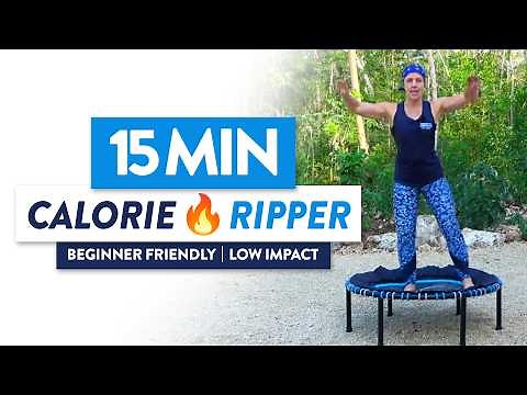 15-Minute Low-Impact TRAMPOLINE WORKOUT for Beginners with Claire Francis | San Fran Fitness