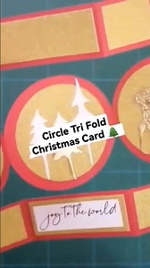 🎄 Circle Tri Fold Christmas Card #shorts #christmas #diy #papercraft