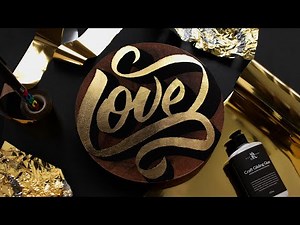 Gold Foil Lettering Process (Using Craft Gilding Glue)
