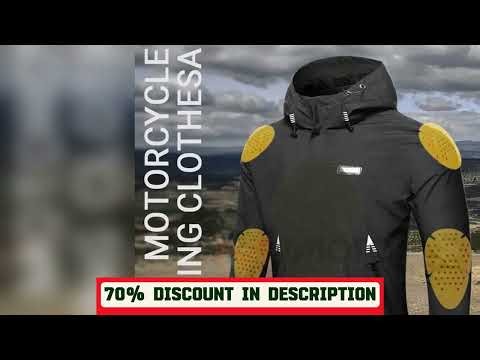 A must-have product #Black Motorcycle Jackets Men's Waterproof CE Protection Motorbike Racing Jack