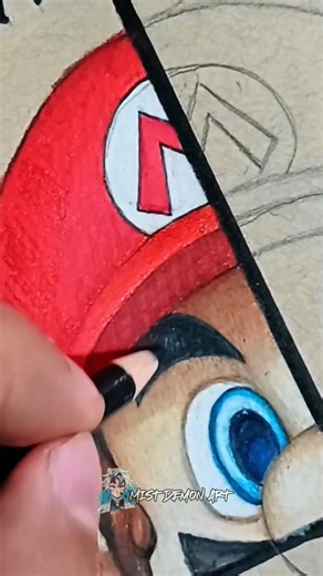 Drawing MARIO Bros ✅️✨️ 4 different styles ✨️ Part 1 ✨️ #shorts #drawing