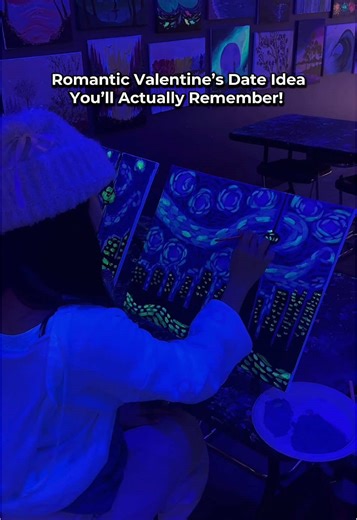 Looking for a unique Valentine’s Day date idea in Toronto? We tried this 3-hour painting night at Pinot’s Palette Scarborough. It was SO relaxing and romantic! 💖 🖌️ No painting experience needed – the instructor guides you step-by-step 🍷 Enjoy drinks (yes, even wine!) while you paint 🌟 We even used glow-in-the-dark paint — magical under the lights off! 💑 The best part? Deep conversations while painting side-by-side Whether it’s your first date or 10th Valentine’s together, this creative dat