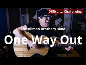 One Way Out acoustic cover and tutorial