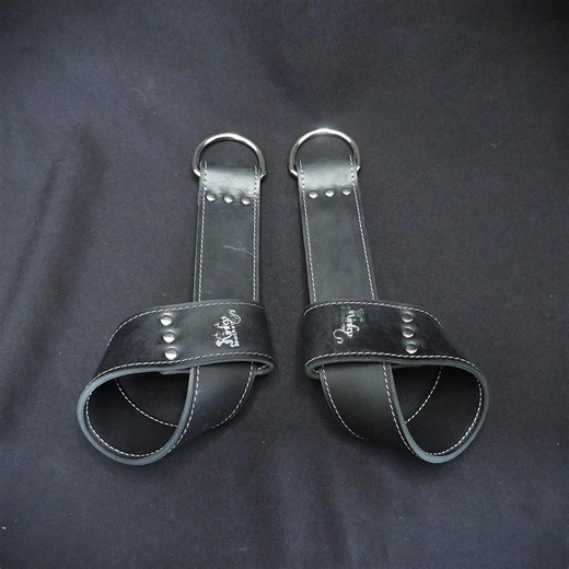 Leather Suspension Cuffs – Black Crazy Horse Leather, Heavy Duty D-ring Gear - Etsy