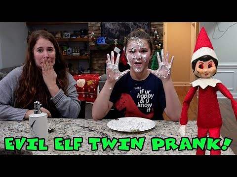 Evil Elf On The Shelf Twin Tricks Her Into Playing A Prank! Smellie Darkle Skit