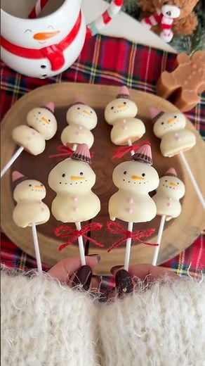 ちょこあ〜んぱんで簡単かわいいロリポップ⛄️🤍#クリスマス #クリスマスレシピ #雪だるま #お菓子作り #簡単おやつ #christmas #クリスマスメニュー #snowman #簡単スイーツ