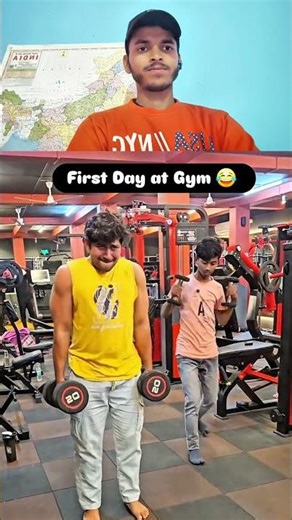 Reel reaction in gym 😂❌first day at Gym #funny