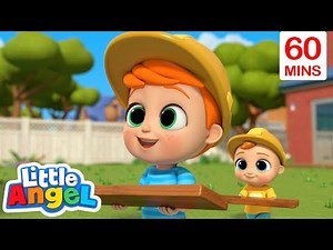 Little Angel | Daddy Daddy Let's Build A Treehouse | Kids Fun & Educational Cartoons