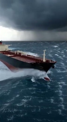 Supertanker in Storm Edge