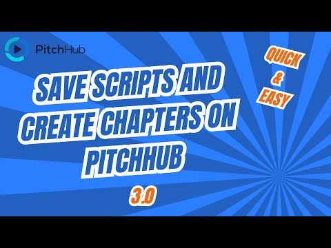 Creating Chapters and Saving Scripts on PitchHub's Teleprompter is so easy!