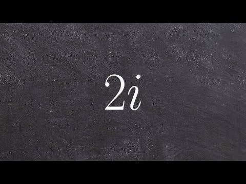 Tutorial - Graphing complex numbers ex 1, 2i