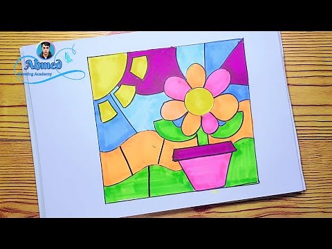 رسم تكعيبي || رسم تكعيبي سهل || رسم المدرسة التكعيبية || رسم الاسلوب التكعيبي || 4
