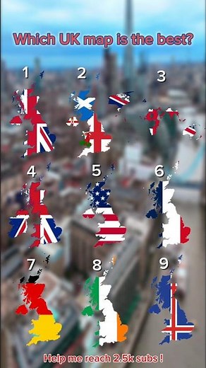 Which UK map is the best? 🇬🇧 #fyp #uk #map #mapping
