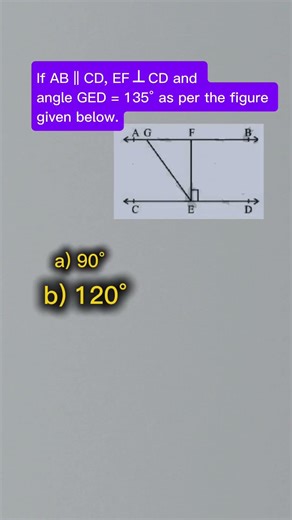 🚨 Lines & Angles MCQ! 😱 | 135° Given… Find the Angle | Class 9 Maths