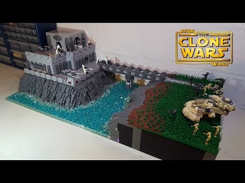 HUGE LEGO Star Wars The Clone Wars- Clone Base on Kuat MOC Build