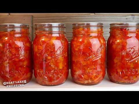Red Pepper Relish Canning - Full Recipe and Hot Water Bath Canning Process