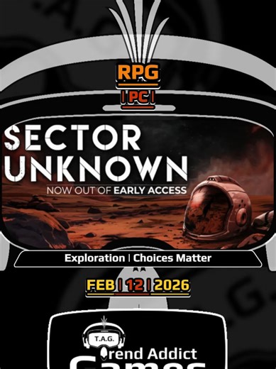 • Sector Unknown • RPG | Exploration | Choices Matter / PC An isometric sci fi RPG about building a stronghold, exploring space, and battling factions in a lawless sector. Developer: Creative Storm Entertainment Publisher: Creative Storm Entertainment https://store.steampowered.com/app/2734270/Sector_Unknown/ Curated. Daily. T.A.G. Trend Addict Games (T.A.G.) recommends new PC games. We do not provide downloads. Please support the developers by purchasing through official platforms. Contact / In