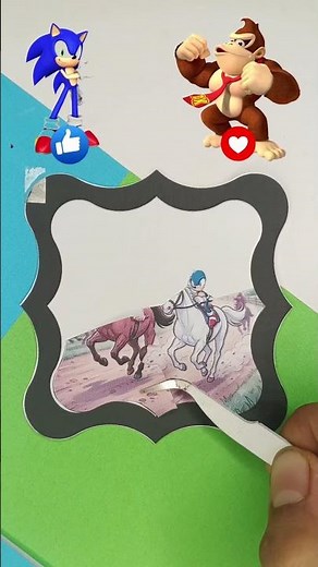 Donkey Kong vs. Sonic the Hedgehog! Horse Race #mario #donkeykong #sonic