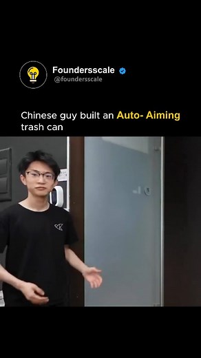 𝗕𝘂𝘀𝗶𝗻𝗲𝘀𝘀 | 𝗙𝗶𝗻𝗮𝗻𝗰𝗲 on Instagram: "A genius inventor from China just redefined the humble trash can. 🧠🗑️ Using AI and motion tracking, this smart bin literally chases your garbage and catches every throw — no matter where you aim. Follow @foundersscale for daily content 🔥 #Entrepreneurs #Business #SharkTank #SalesTips #WomenInBusiness #Innovation #BusinessMindset #finance #investing"