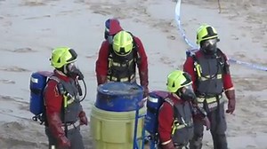 6.5K views · 44 reactions | Another UXB (Unexplained Barrel) has washed up, this time on Porthminster beach. The Fire Service investigated and removed it. More St Ives Sandy Scenes https://www.youtube.com/playlist?list=PLrVUjbiYVZU7Dyc3wnBXqwc_800xi7wQZ | St Ives Videos | Facebook