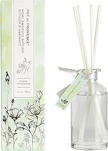 Pre de Provence Heritage Home Fragrance Collection Gentle Scents for Every Room, Reed Diffuser, 3 Fl oz, White Gardenia
