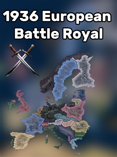 1936 European Battle Royal Time Lapse in Hearts of Iron 4