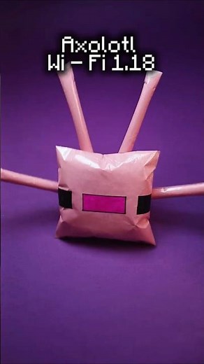 Axolotl Wi Fi 1.18 💖 Minecraft Paper Squishy #shorts #minecraft