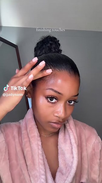 Natural Hair Edges Tutorial for a Sleek Bun