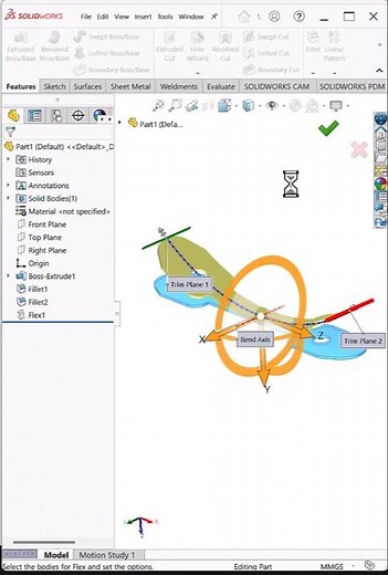 Flex Tool in SolidWorks | Twist, Bend, Stretch & Taper #shorts
