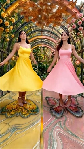 Insane Luxury Double Floor! Pink Butterfly vs Yellow Moth Epoxy Transformation Emerald Green Garden