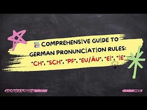 Mastering German Pronunciation: ch, sch, pf, eu/äu, ei, ie – A Complete Guide
