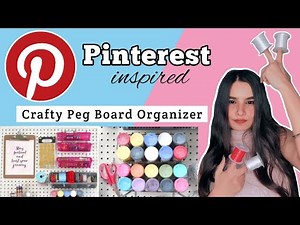 Pinterest Inspired Craft Organiser | Peg Board Installation |