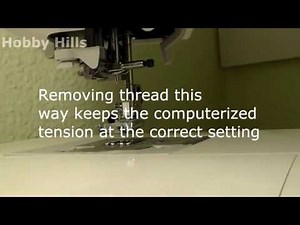 How to remove a thread from a computerized sewing machine