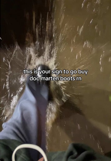 my whole foot got submerged in another puddle but socks stayed dry :) #docmartens