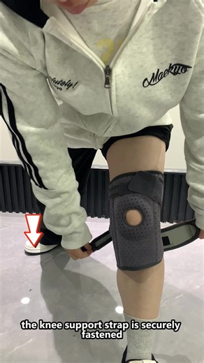 Knee pain during workouts? This gray sleeve supports & stays breathable. Great for running, squats. Try it! #KneeSleeve #Sports #Fitness #TikTokUSA #ForYouPage
