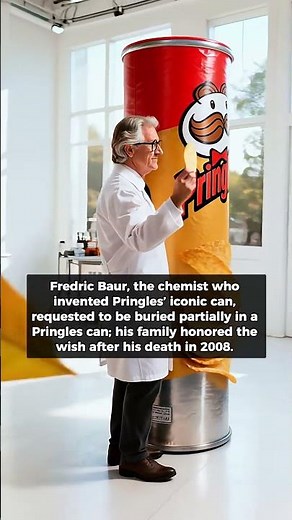 The inventor of the Pringles can was buried in one