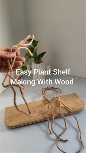 Easy Plant Shelf Making With Wood 🌿💚 #fblifestyle #easy #plantshelf #diy #plantdecor #ropes #ropework #easyknot #knot #plants #indoorplants #moneyplant #pothos #shelfstyling #shelf #plantstyling #plantlove #gardening #houseplants #woodwork #woodshelf #recycled #reused #howtomake #wallhanging #viralreel #viralreelonfacebook #trendingreel #viralreelsfacebookシ | Rupa Sheth