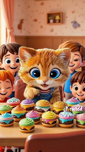 Adorable Cartoon Cat Animation for Kids