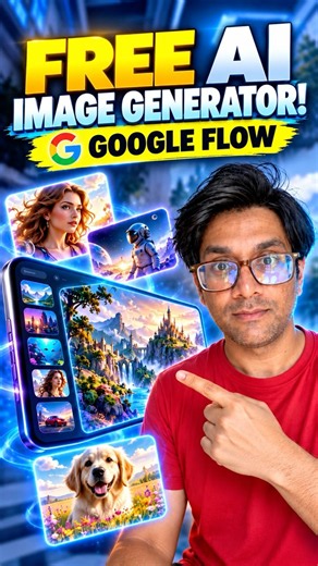 Google Flow: FREE AI Image Generator! 🤯 Midjourney Alternative in 2026 🔥 #Shorts