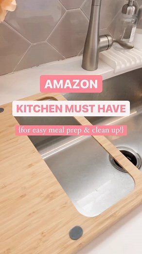 This meal prep system has a cutting board that goes over your sink 👏🏻 & includes strainers, catchers, and containers at the end of the cutting board for easy meal prep! The containers also turn into Tupperware and stack on top of one another for easy storage 🤩! LINK IN BIO to shop my Amazon Storefront 💗! ✨ ✨ #amazonfinds #amazonfinds2022 #founditonamazon #amazonhome #amazonhomefinds #amazonkitchen #amazonkitchenfinds #amazongadgets #amazongadget #amazonfavorites #amazonmusthaves #amazonprodu
