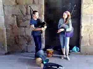 Galician Bagpipes in Santiago de Compostela Spain