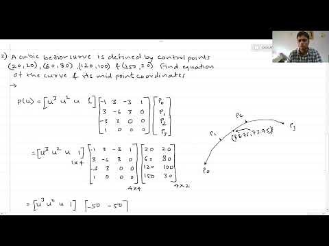 Solved Problems on Hermite Spline and Bezier Curve