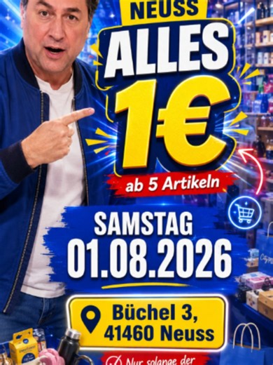 Neuss: CityPOPUP Sale – Jedes Teil nur 1€ am 01.08.2026