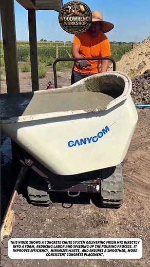 Fast Concrete Pouring Process with Chute – Efficient Construction Workflow