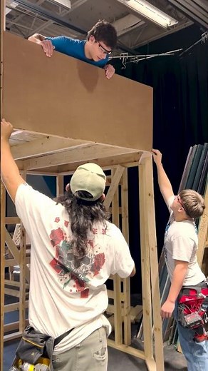 Northeast Students Construct the Set for She Kills Monsters