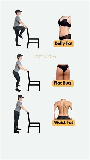 3 Easy Chair Exercises for Belly, Waist & Glutes💥