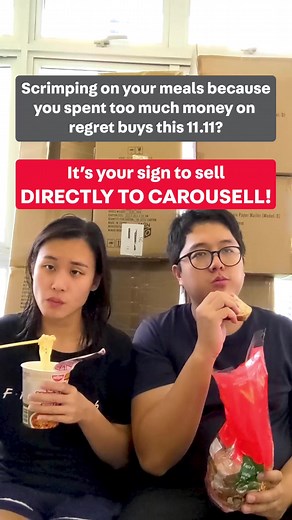 Why scrimp on your meals when selling directly to Carousell is ✨EFFORTLESS✨? 😏 #selltocarousell #carousell #sell #fashion #mobiles #luxury #sg